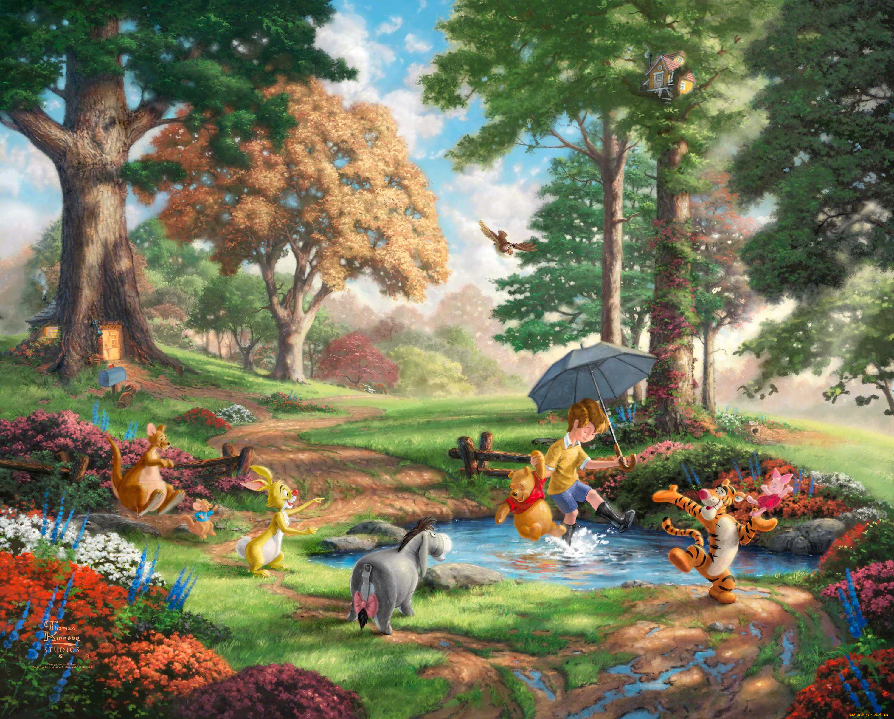winnie-the-pooh-i, , thomas kinkade, -, , , , 